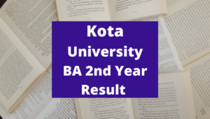 Kota University BA 2nd Year Result 2022