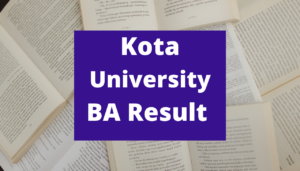 Kota University BA Result 2022