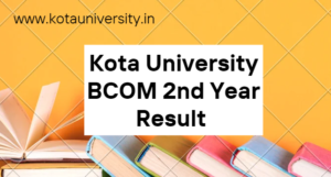 Kota University BCOM 2nd Year Result 2023